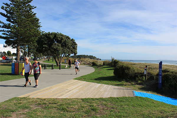 snap shot of the new Marine Parade pathway