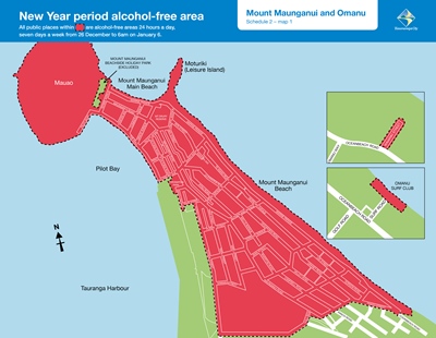 New year period alcohol free area Mt Maunganui New year period alcohol free area Mt Maunganui