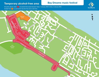 Bay dreams temporary alcohol zone Bay dreams temporary alcohol zone
