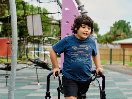 Grayson enjoying his time at a playground Grayson enjoying his team at a playground