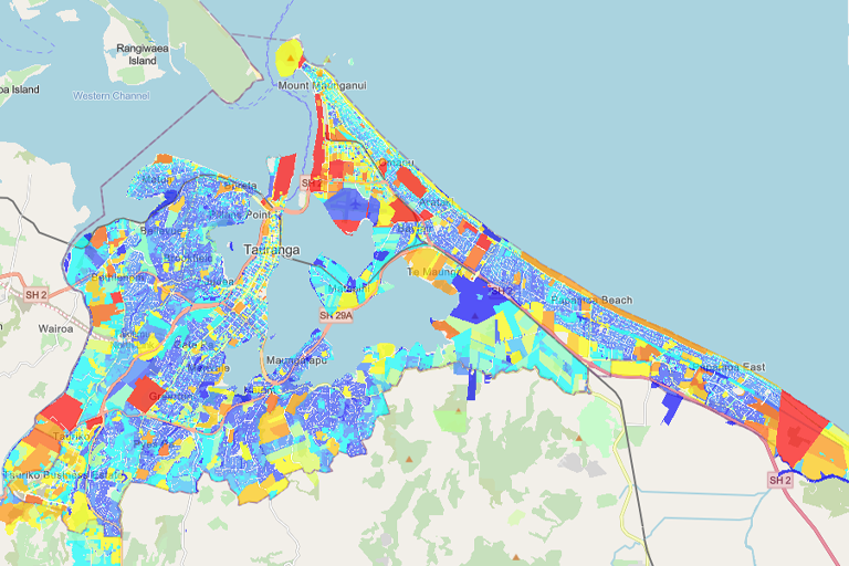 Property values and sales maps