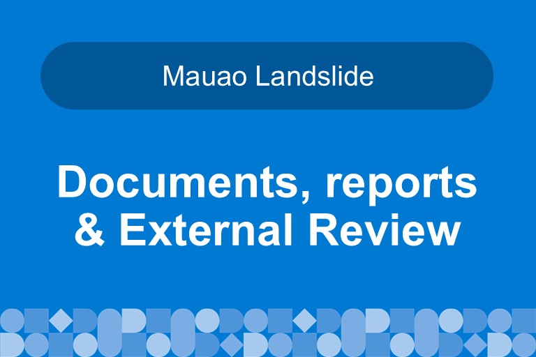 Documents, reports & external review tile
