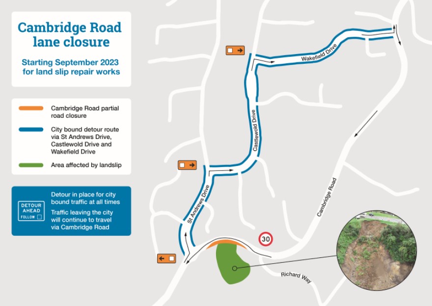 Cambridge Road slip map