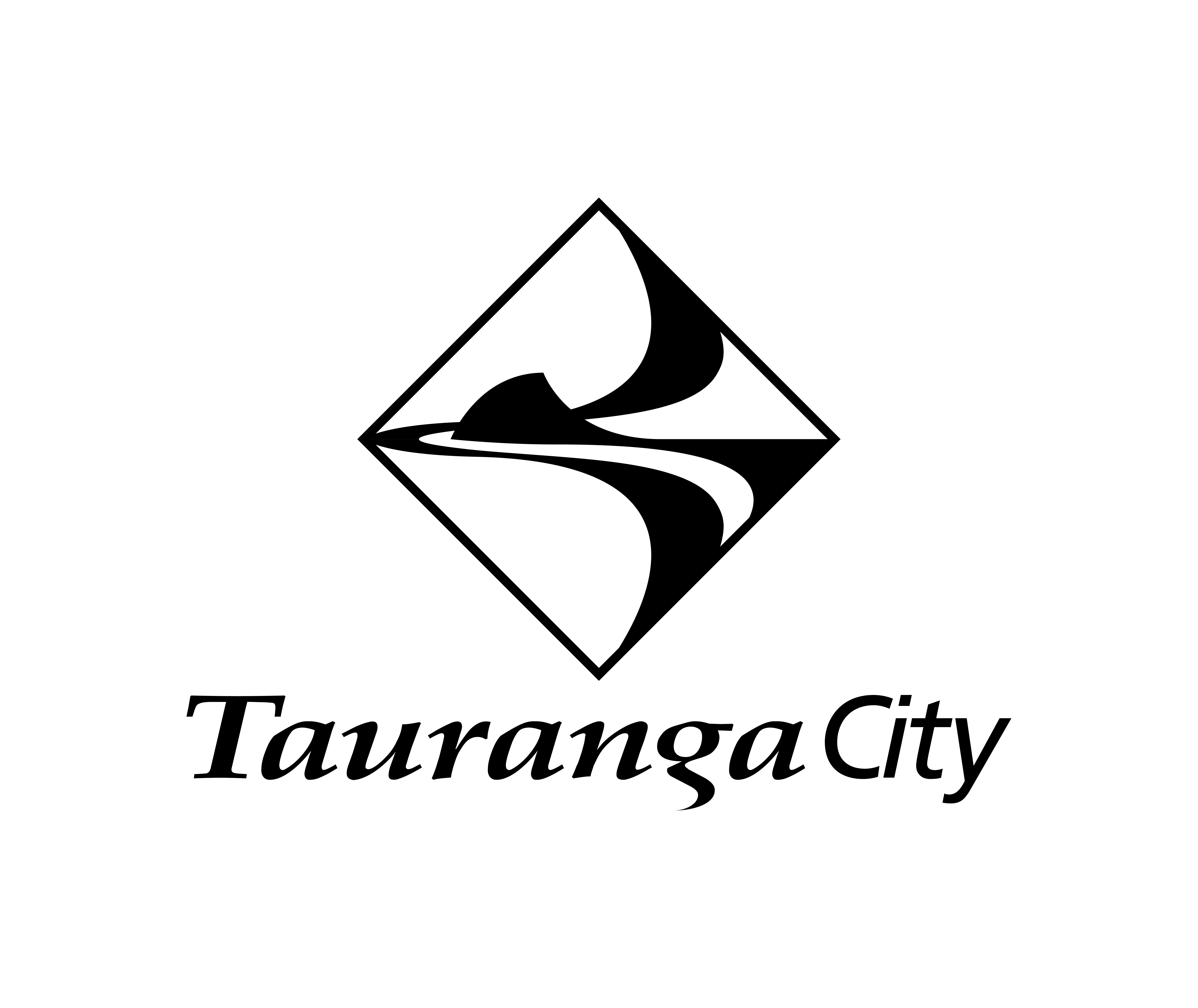 Tauranga City Council primary logo flat black Tauranga City Council primary logo flat black