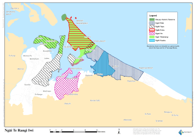 Ngai Te Rangi Iwi map