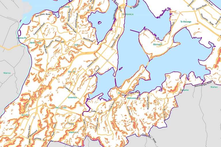 Slope Hazard map zones