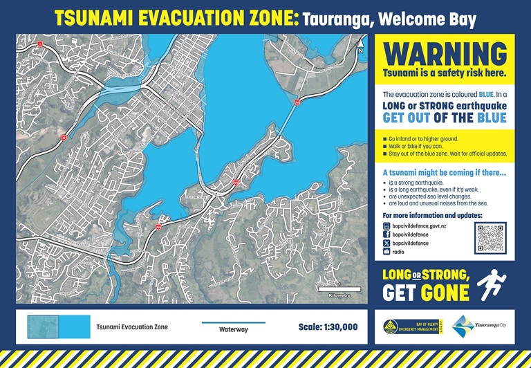 Tauranga, Welcome Bay Tsunami evacuation zone