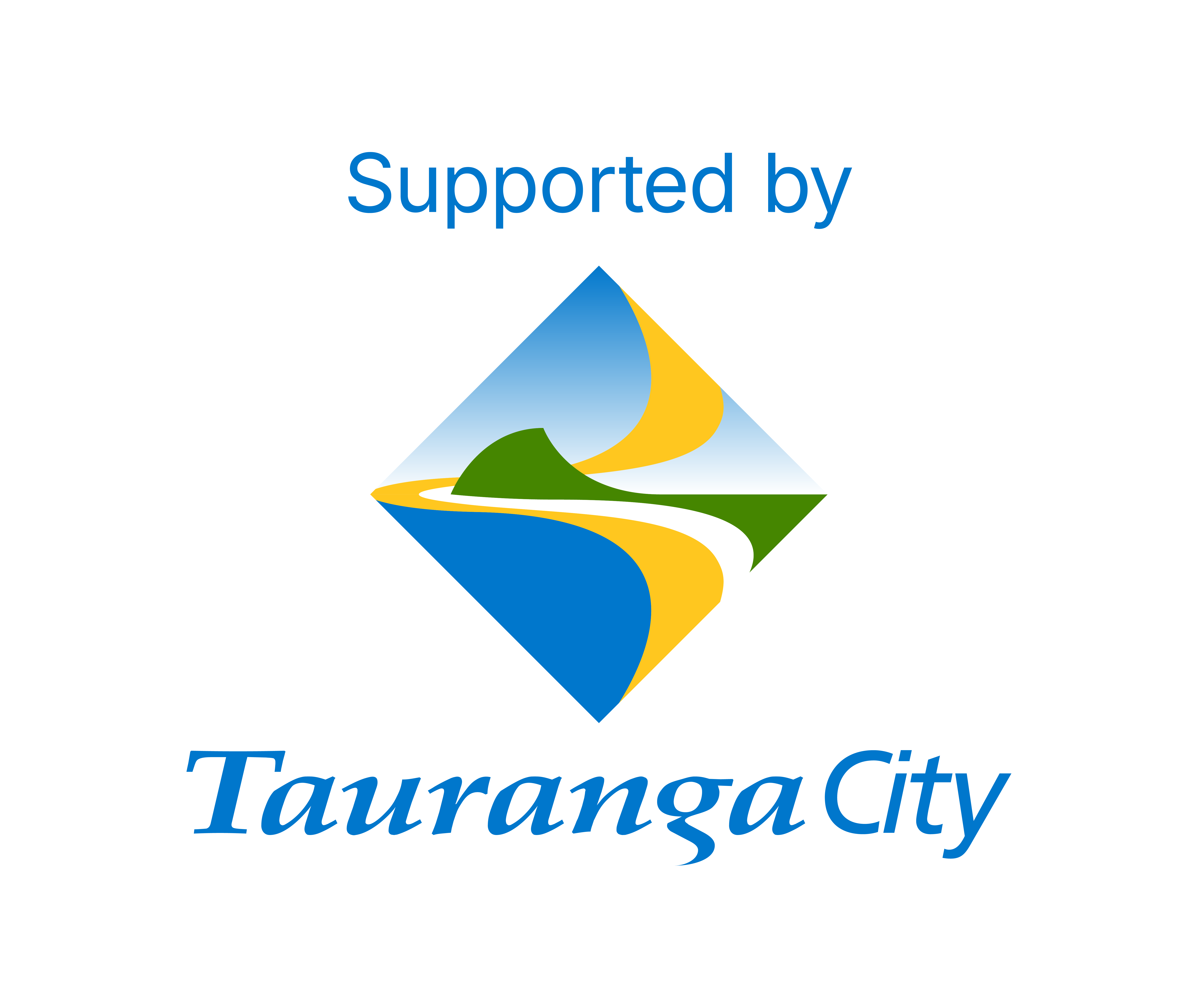 Tauranga City Council Supported by Primary logo full colour