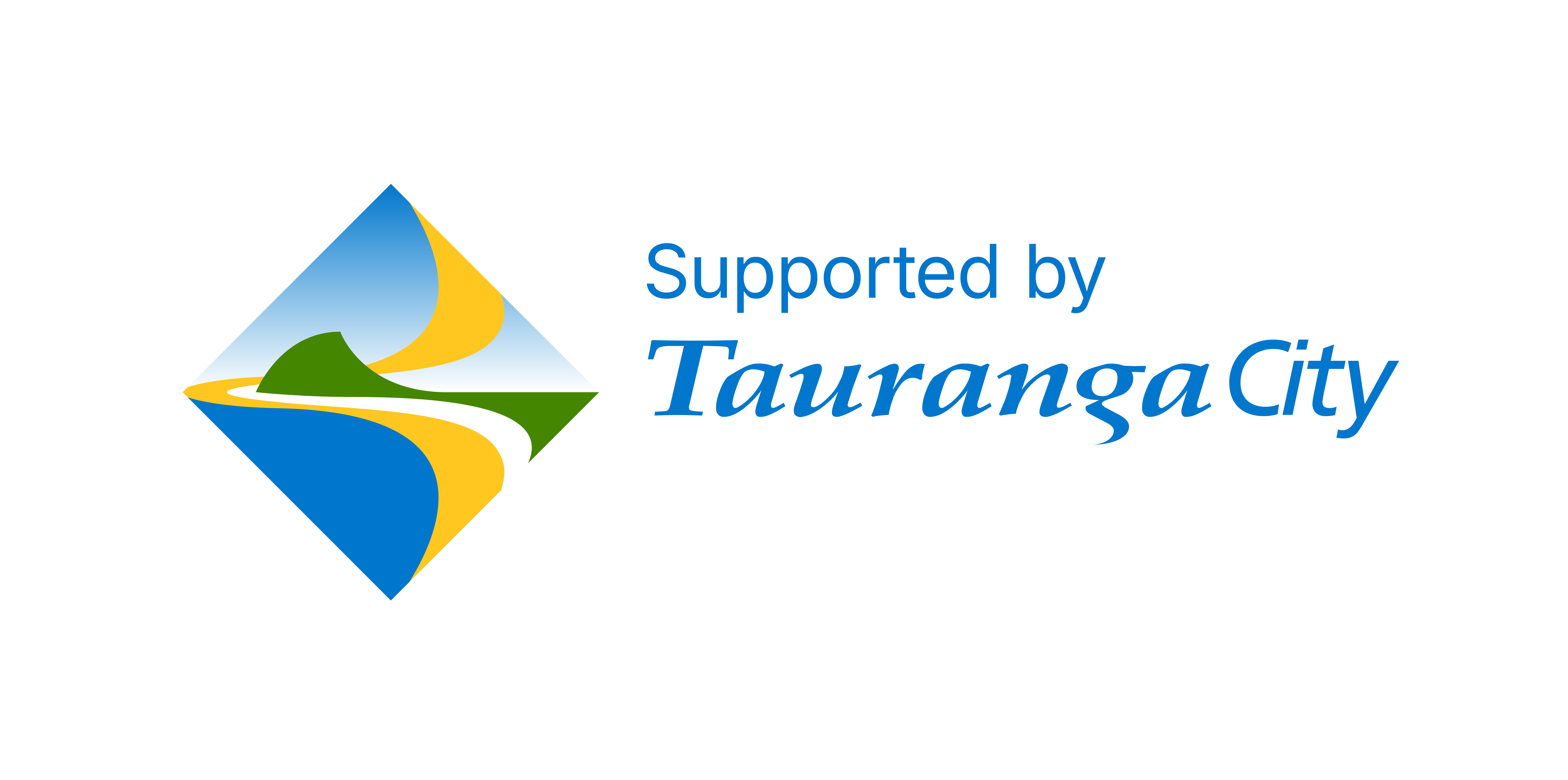 Tauranga City Council Supported by secondary logo full colour