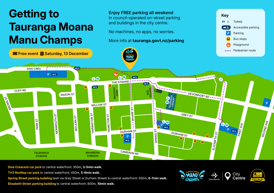 Getting to Tauranga Moana Manu Champs