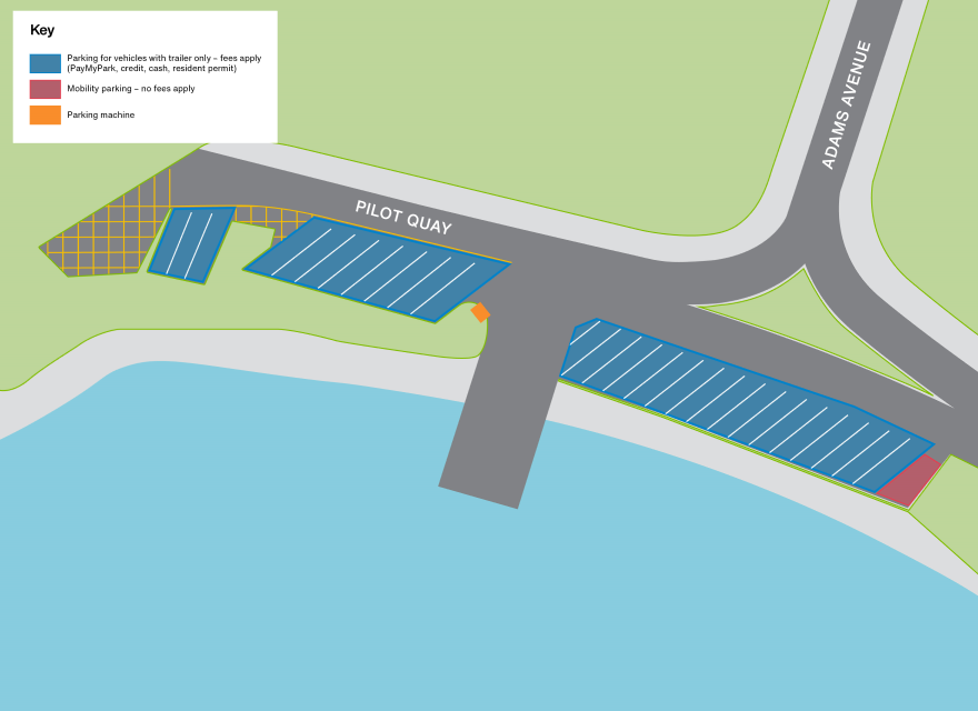 Boat trailer parking Tauranga City Council