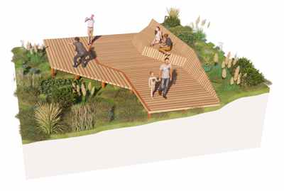 Scenic viewpoint concept illustration Scenic viewpoint concept illustration
