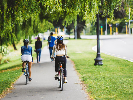 Shared path, bike riding