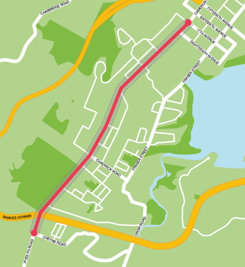 Map of the proposed area of work Map of the proposed area of work