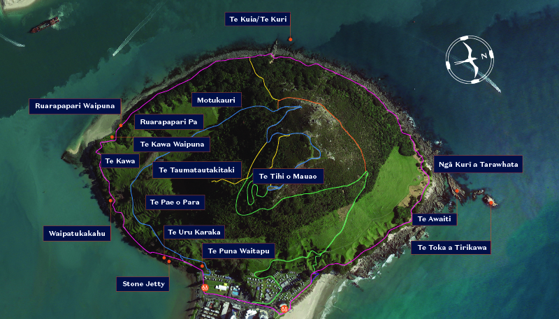 Mauao map Mauao map
