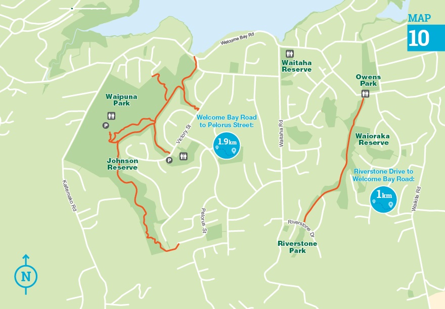 Welcome Bay map Welcome Bay map