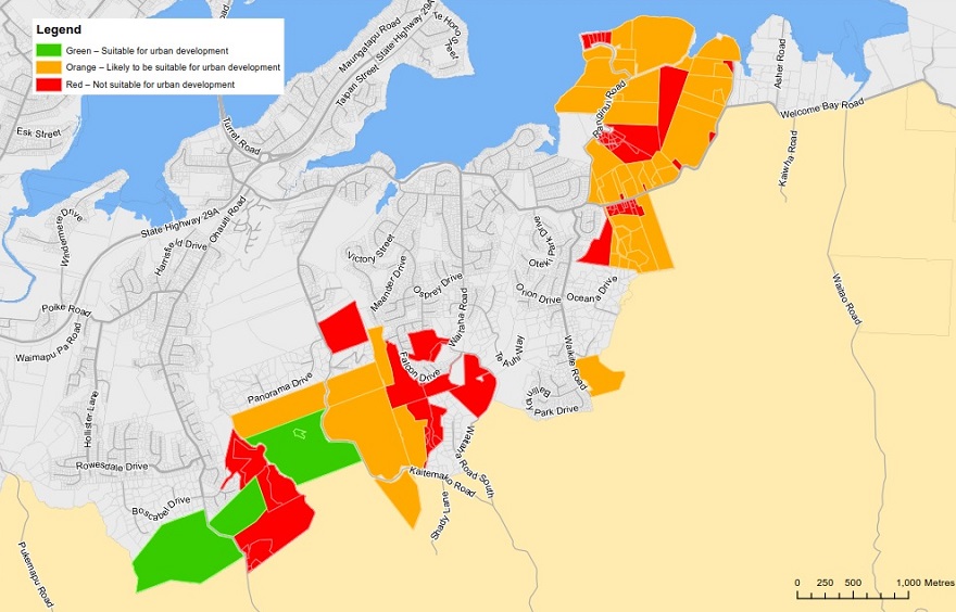 Welcome Bay and Ohauiti planning study map Welcome Bay and Ohauiti planning study map