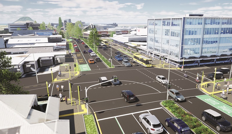Digital sketch for the future of 3rd Ave and Cameron Road. Digital sketch for the future of 3rd Ave and Cameron Road.
