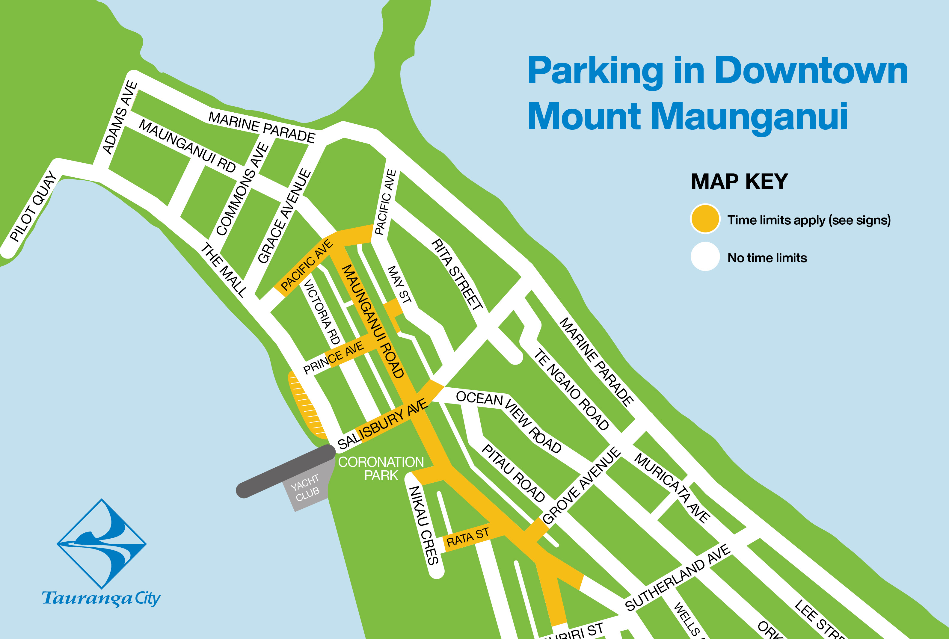 Mount Maunganui parking map
