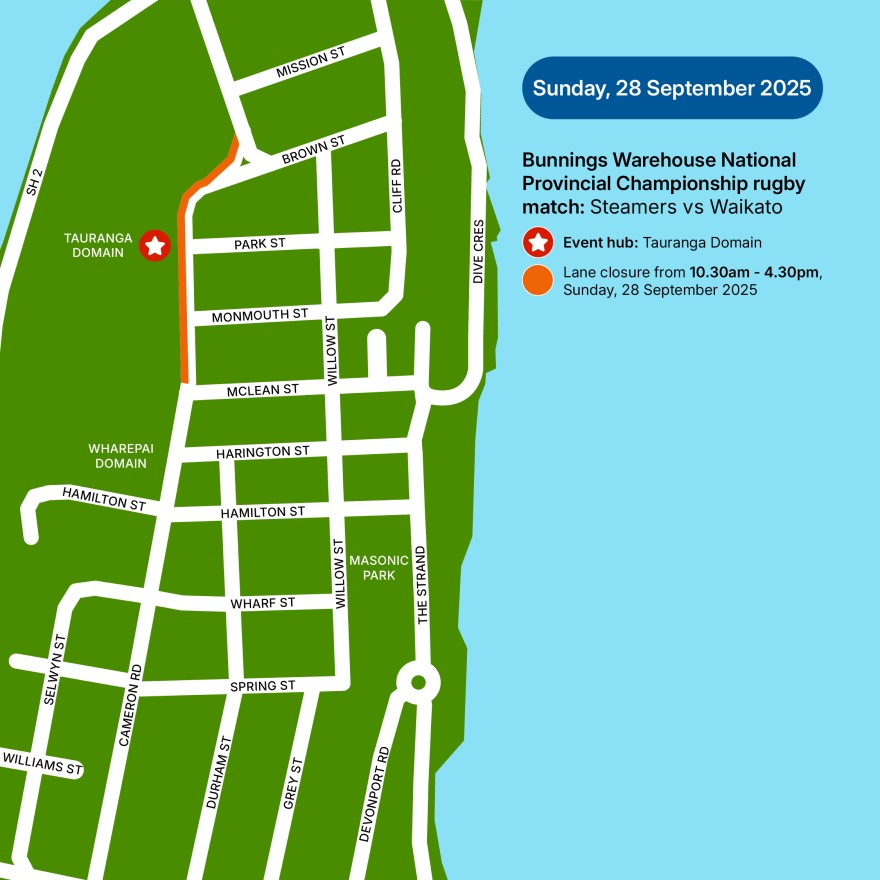 Road closure map for Sunday, 28 September