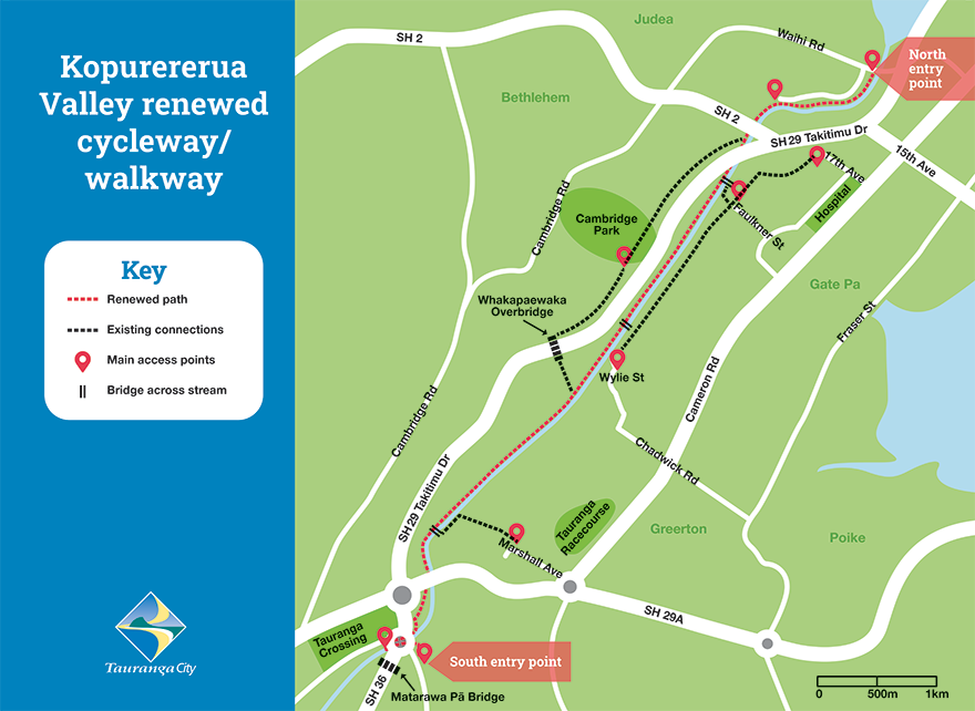 Kopurererua Valley map